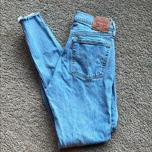 Levi's 501 Blue Straight Leg Jeans Classic Style
